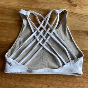 White lululemon Free to be Wild Sports Bra Size 4
